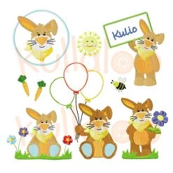 Stickdatei Hase „KULIO“ Maxi-Set 10x10 & 13x18