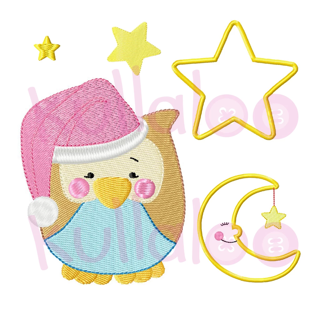 Stickdatei Kleine Eule „LOU“ Mit Mütze 10x10 1 Stickdatei Kleine Eule „LOU“ Mit Mütze 10x10