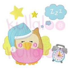 Stickdatei Set Eule „KULLA“ Mit Mütze 10x10