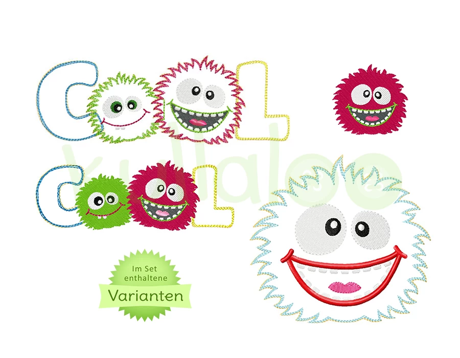 Stickappliaktionen-Datei „COOLE KULLER“ 13x18 – Bild 2