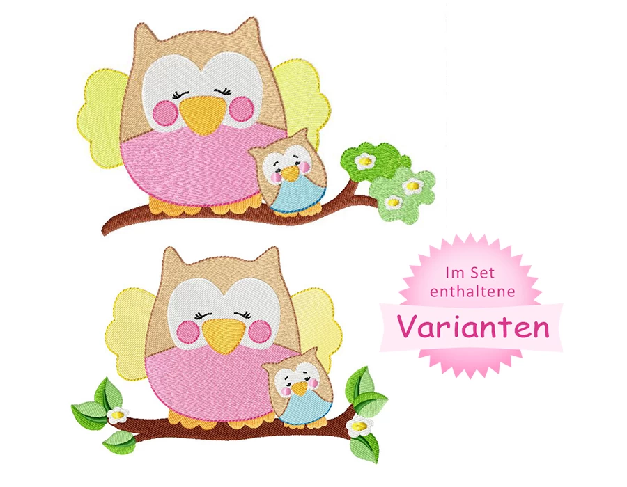 Stickdatei Eule „KULLA & LOU“ Mit Ast 13x18 2 Stickdatei Eule „KULLA & LOU“ Mit Ast 13x18 – Bild 2
