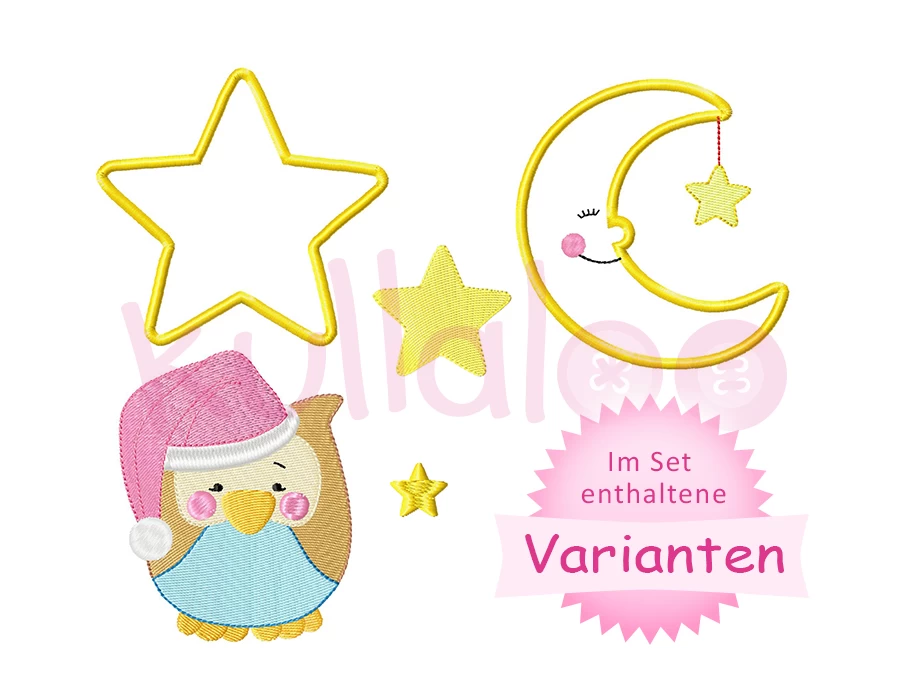 Stickdatei Kleine Eule „LOU“ Mit Mütze 10x10 2 Stickdatei Kleine Eule „LOU“ Mit Mütze 10x10 – Bild 2