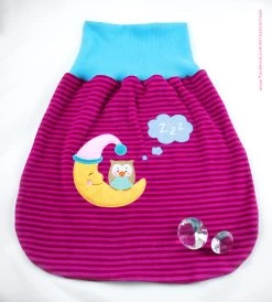 Stickbild Eule „LOU“ Auf Mond 13x18 -Kullaloo 3 stickbild eule mond schlafsack