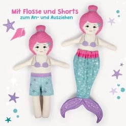 Cut And Sew Set Mit 3 Panels: "UNDERWATER TALES", "HORSE LOVE" Und "HAPPY FARM" 16 Cut And Sew Set Mit 3 Panels: "UNDERWATER TALES", "HORSE LOVE" Und "HAPPY FARM" -Kullaloo 62165 cutandsew baumwolle panel stoff meerjungfrau 1 bgbeige text