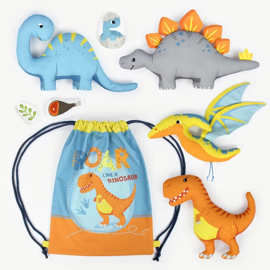 Stoffpaneele Im 3er Set: Cut & Sew "DINO FRIENDS", "HORSE LOVE" Und "HAPPY FARM" 2 Stoffpaneele Im 3er Set: Cut & Sew "DINO FRIENDS", "HORSE LOVE" Und "HAPPY FARM" – Bild 2