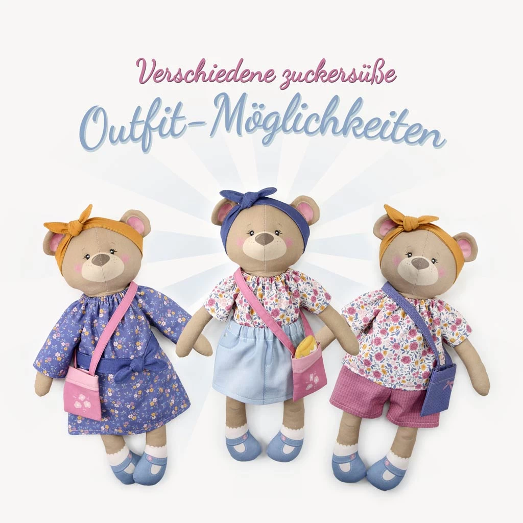 "Dress Me Besties" Im Doppelpack: Anziehpuppen Nähen Mit Cut & Sew BETSY BÄR & "EDDY ELEFANT 5 "Dress Me Besties" Im Doppelpack: Anziehpuppen Nähen Mit Cut & Sew BETSY BÄR & "EDDY ELEFANT – Bild 5