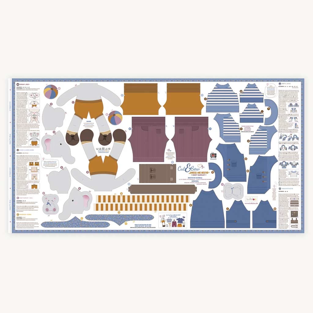 "Dress Me Besties" Im Doppelpack: Anziehpuppen Nähen Mit Cut & Sew BETSY BÄR & "EDDY ELEFANT 8 "Dress Me Besties" Im Doppelpack: Anziehpuppen Nähen Mit Cut & Sew BETSY BÄR & "EDDY ELEFANT – Bild 8