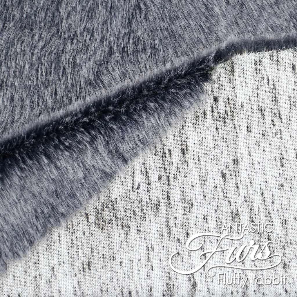 Realistisches Faux Fur Schwarz / Weiß – 12 Mm Fluffy Rabbit DIP DYE ✶ FANTASTIC Furs (B-Ware) 2 Realistisches Faux Fur Schwarz / Weiß – 12 Mm Fluffy Rabbit DIP DYE ✶ FANTASTIC Furs (B-Ware) – Bild 2