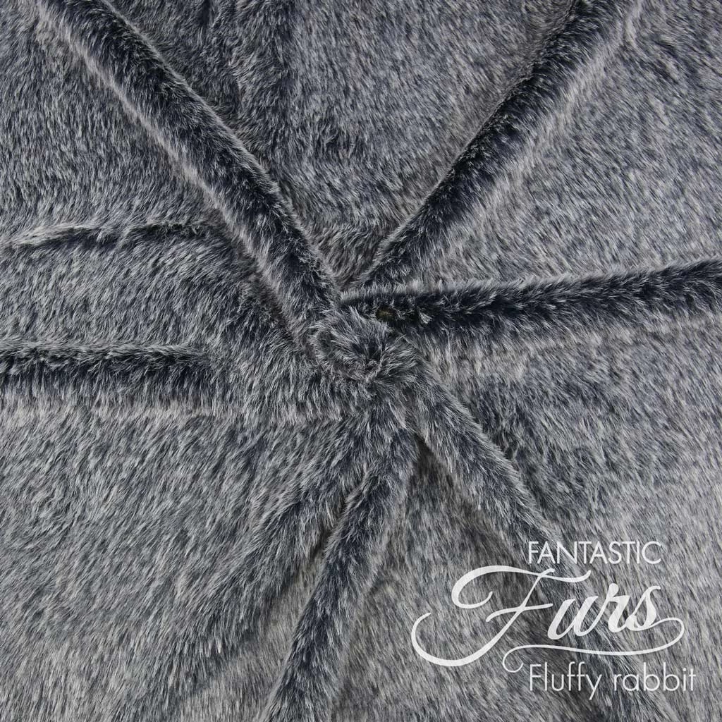 Realistisches Faux Fur Schwarz / Weiß – 12 Mm Fluffy Rabbit DIP DYE ✶ FANTASTIC Furs (B-Ware) 5 Realistisches Faux Fur Schwarz / Weiß – 12 Mm Fluffy Rabbit DIP DYE ✶ FANTASTIC Furs (B-Ware) – Bild 5