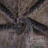 Kunstpelz Stoff Schwarz / Braun – 12 Mm Fluffy Rabbit DIP DYE ✶ FANTASTIC Furs (B-Ware)