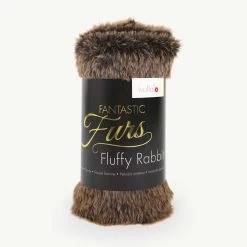 Kunstfell Zweifarbig Dunkelbraun / Braun – 12 Mm Fluffy Rabbit DIP DYE ✶ FANTASTIC Furs (B-Ware) -Kullaloo 62192 fluffy rabbit dipdye dunkelbraun braun 0 bgbeige