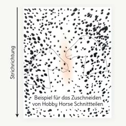 Hobby Horse Stoff Tigerschecke / Dalmatiner – 1,5 Mm SuperSoft SHORTY – Panel 100 X 75 Cm -Kullaloo 62343 supersoft shorty hobbyhorse tigerschecke 2 strichrichtungfalsch bgbeige