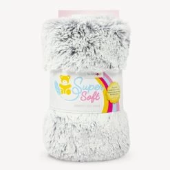 Pinguin Kissen Nähen Mit Stoffpaket “PEPPA” -Kullaloo 62373 supersoft shaggy dip dye silver banderole bgbeige