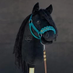 Hobby Horse Halfter Selber Machen Mit Kullaloo Materialset Petrol/braun (ohne Anleitung) -Kullaloo 62771 hobbyhorse halfter set petrol 10