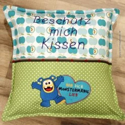 Stickmonster Junge 10x10 -Kullaloo 6 stickdatei monster und herz kissen