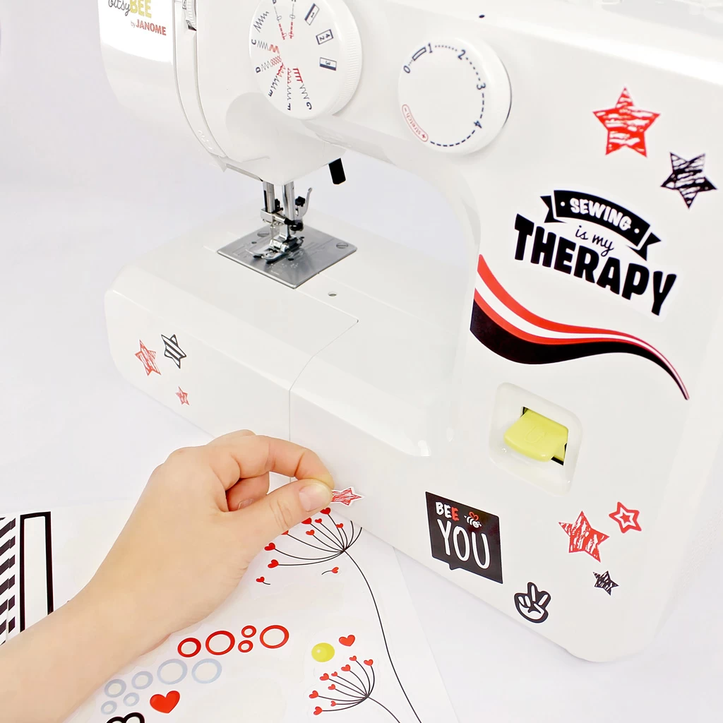 Anfänger Nähmaschine "kullaloo BitsyBEE" By JANOME Mit Nähset Und Aufklebern (auch Zum Jersey Nähen Geeignet!) 10 Anfänger Nähmaschine "kullaloo BitsyBEE" By JANOME Mit Nähset Und Aufklebern (auch Zum Jersey Nähen Geeignet!) – Bild 10