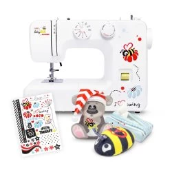 Anfänger Nähmaschine "kullaloo BitsyBEE" By JANOME Mit Nähset Und Aufklebern (auch Zum Jersey Nähen Geeignet!)