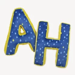 Plüschstoff Tropfen "Dreamy Drops" Dunkelblau – 1,5 Mm SuperSoft SHORTY -Kullaloo buchstabenkissen naehen 1