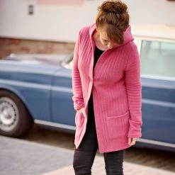 Cardigan Nähen Mit Schnittmuster Strickjacke "CHILLY" Für Damen -Kullaloo cardigan damen beere angezogen 14