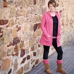 Cardigan Nähen Mit Schnittmuster Strickjacke "CHILLY" Für Damen -Kullaloo cardigan damen beere angezogen 2