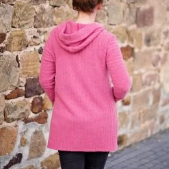 Cardigan Nähen Mit Schnittmuster Strickjacke "CHILLY" Für Damen -Kullaloo cardigan damen beere angezogen 4