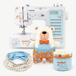 Computer Nähmaschine Für Einsteiger & Fortgeschrittene: Brother FS40s Kullaloo Edition, Inkl. Nähset & Stickern