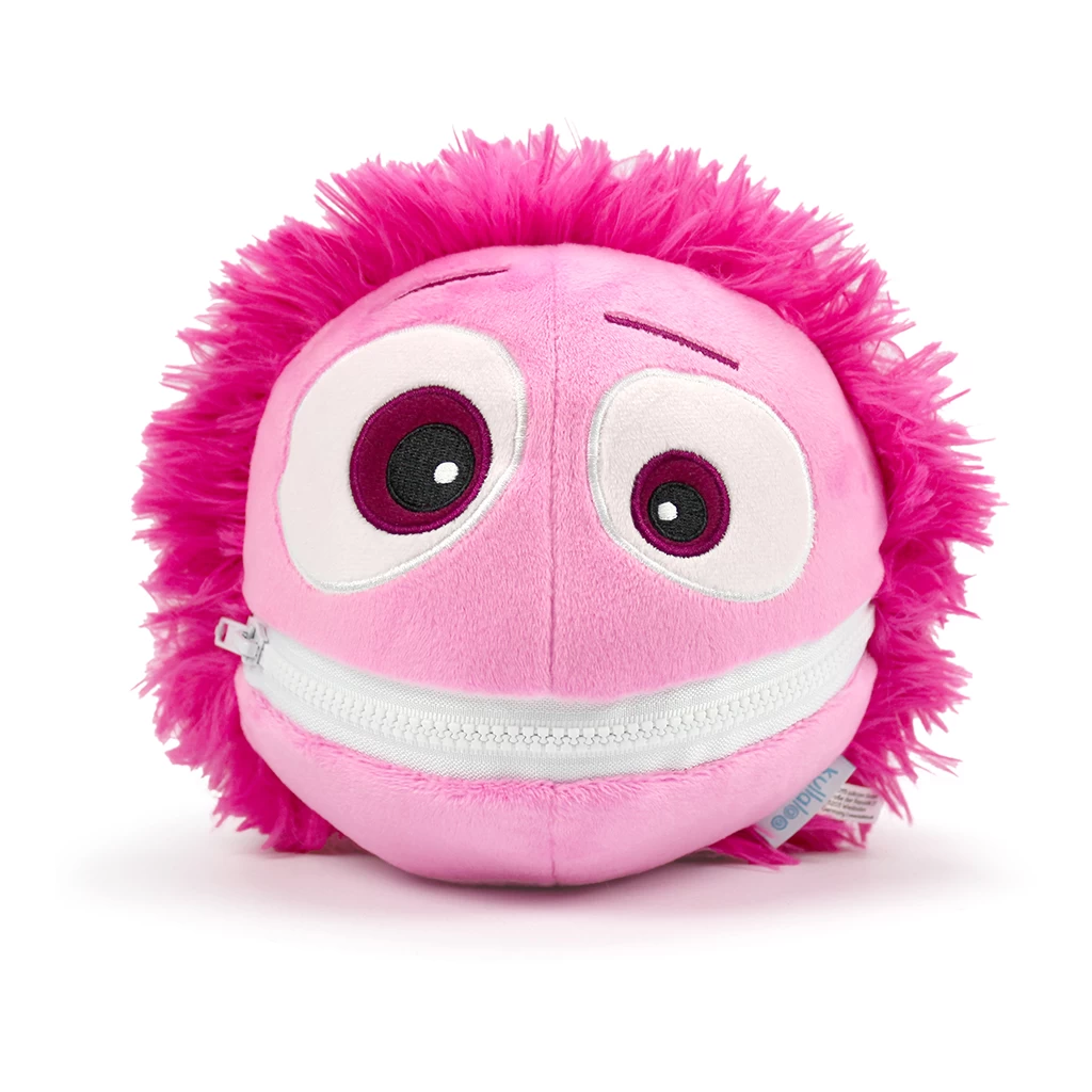 Gute Laune Kuschelkopf "Cooler Kuller", 20cm, In Pink 2 Gute Laune Kuschelkopf "Cooler Kuller", 20cm, In Pink – Bild 2
