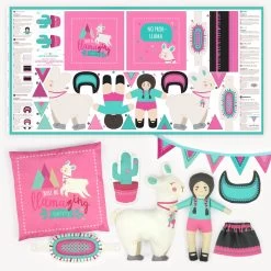 3 Cut & Sew Stoffpaneele Deiner Wahl Zum Spar-Preis -Kullaloo cut and sew stoffpanel baumwolle lama 1 1.jpg 1