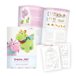 Doppelschnittmuster "FEO" Zum Plüschdrachen Nähen -Kullaloo drache naehen schnittmuster drache feo naehanleitung 7