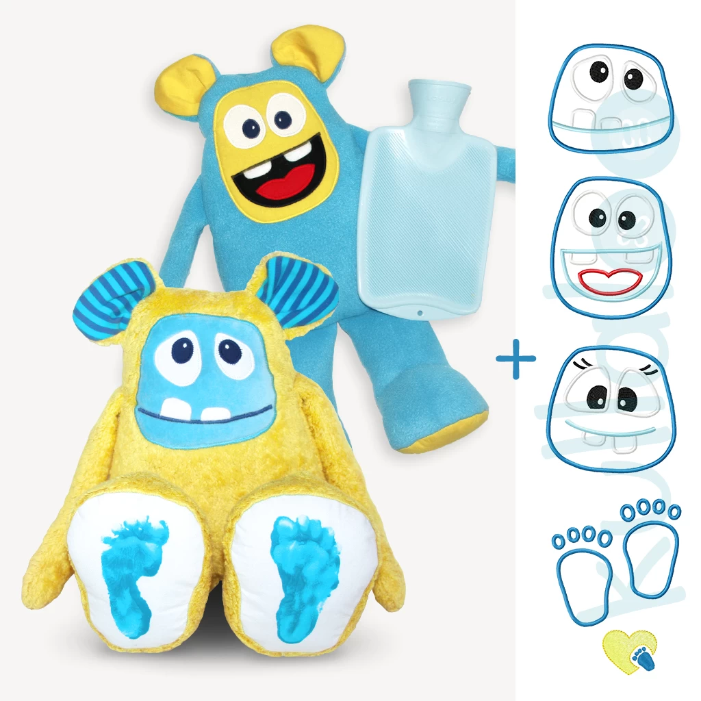 Doppel-eBook Monster Als Kuscheltier Und Wärmflaschenbezug Inkl. Stickdateien 1 Doppel-eBook Monster Als Kuscheltier Und Wärmflaschenbezug Inkl. Stickdateien