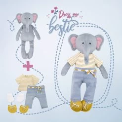 Elefant Nähanleitung "EDDY" ✚ Kleidung Mit Shirt, Hose Und Accessoires ♥ Dress Me Bestie Serie -Kullaloo elefant naehanleitung eddy mit kleidung dress me bestie anziehen scaled 1