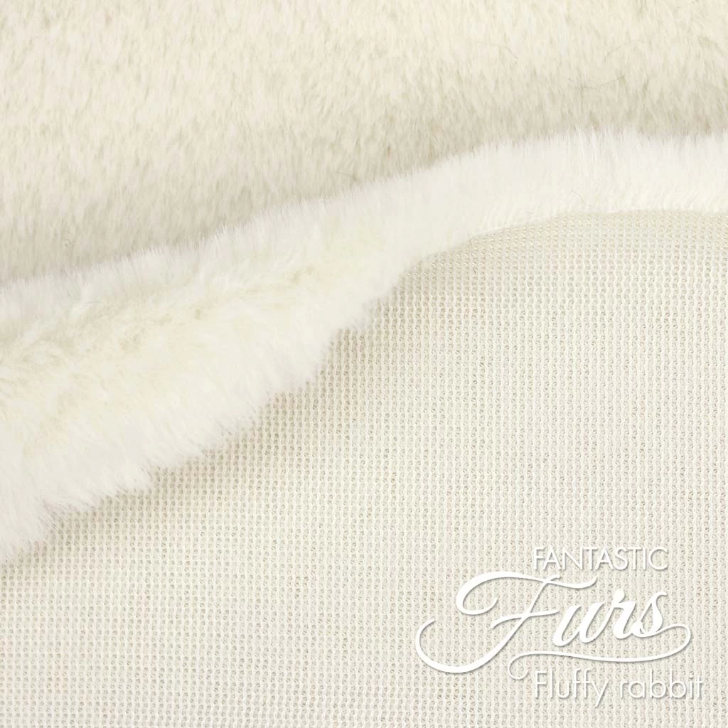 Kunstpelz / Fake Fur Wollweiß – 12 Mm Fluffy Rabbit ✶ FANTASTIC Furs 2 Kunstpelz / Fake Fur Wollweiß – 12 Mm Fluffy Rabbit ✶ FANTASTIC Furs – Bild 2