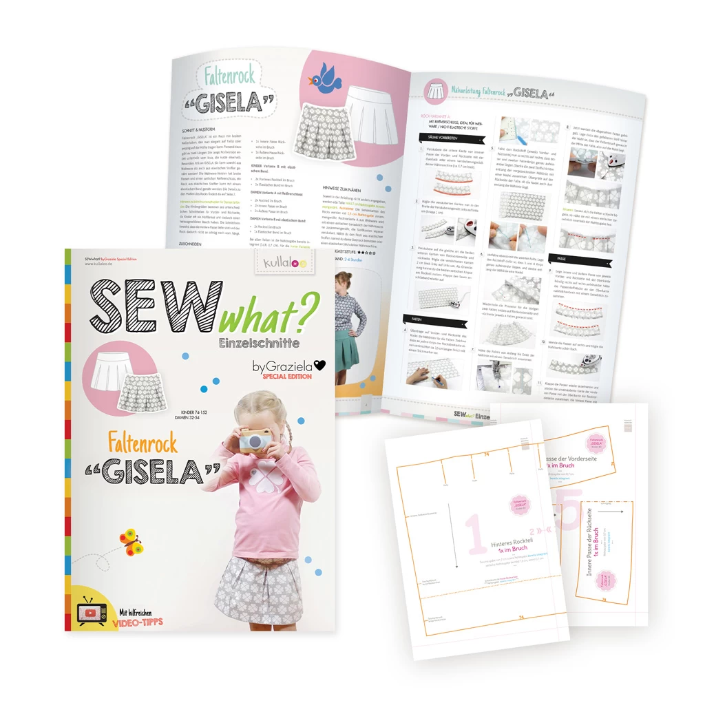 Retro Rock Nähen Mit Schnittmuster Faltenrock "GISELA" Für Kinder Und Damen 2 Retro Rock Nähen Mit Schnittmuster Faltenrock "GISELA" Für Kinder Und Damen – Bild 2