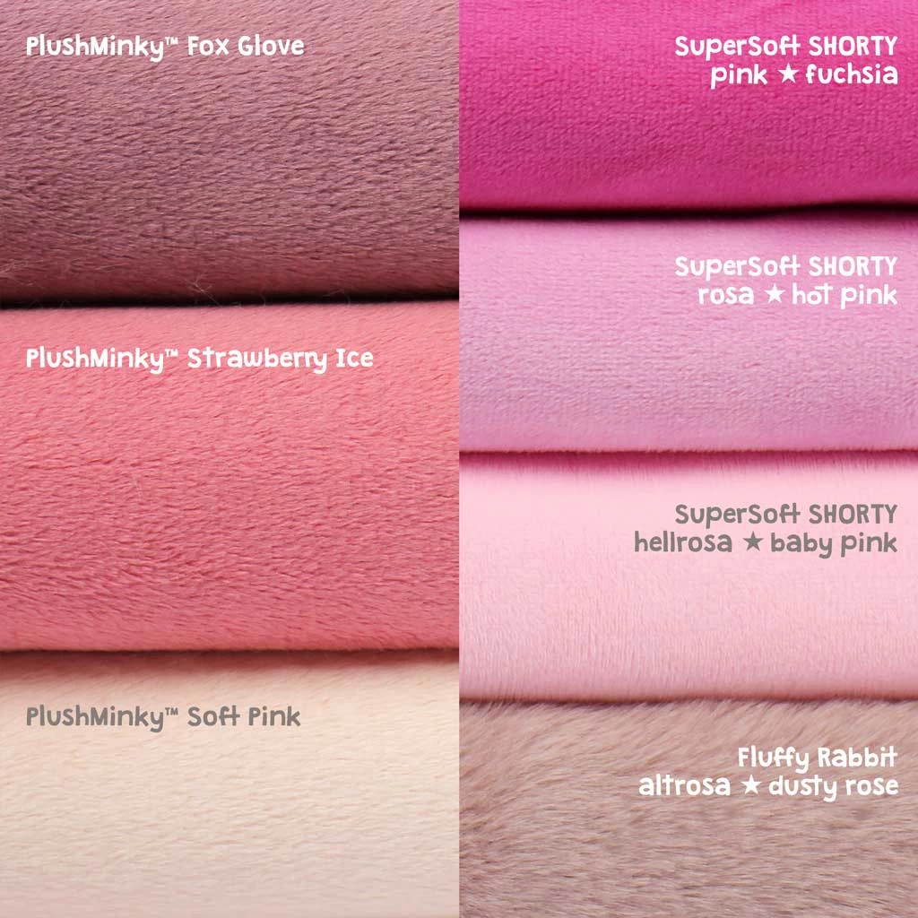 PlushMinky™ Minky Stoff Hellrosa ("Soft Pink") – 3 Mm Flor – 0,5m 4 PlushMinky™ Minky Stoff Hellrosa ("Soft Pink") – 3 Mm Flor – 0,5m – Bild 4