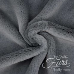 Faux Fur Dunkelgrau (aschgrau) – 12 Mm Fluffy Rabbit ✶ FANTASTIC Furs