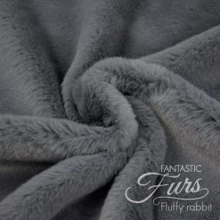 Faux Fur Dunkelgrau (aschgrau) – 12 Mm Fluffy Rabbit ✶ FANTASTIC Furs -Kullaloo faux fur dunkelgrau aschgrau meterware fantastic furs fluffy rabbit 4