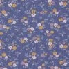 French Terry Blumenmuster Dunkelblau – 0,5m