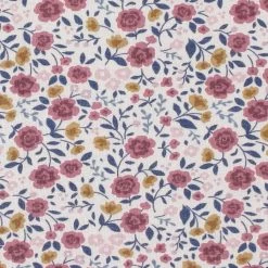 French Terry Blümchen Wollweiß – 0,5m