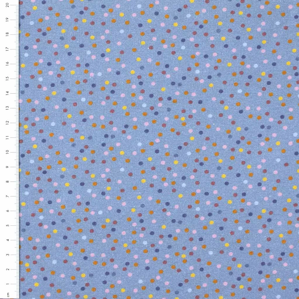 French Terry Punkte Blau – 0,5m 4 French Terry Punkte Blau – 0,5m – Bild 4