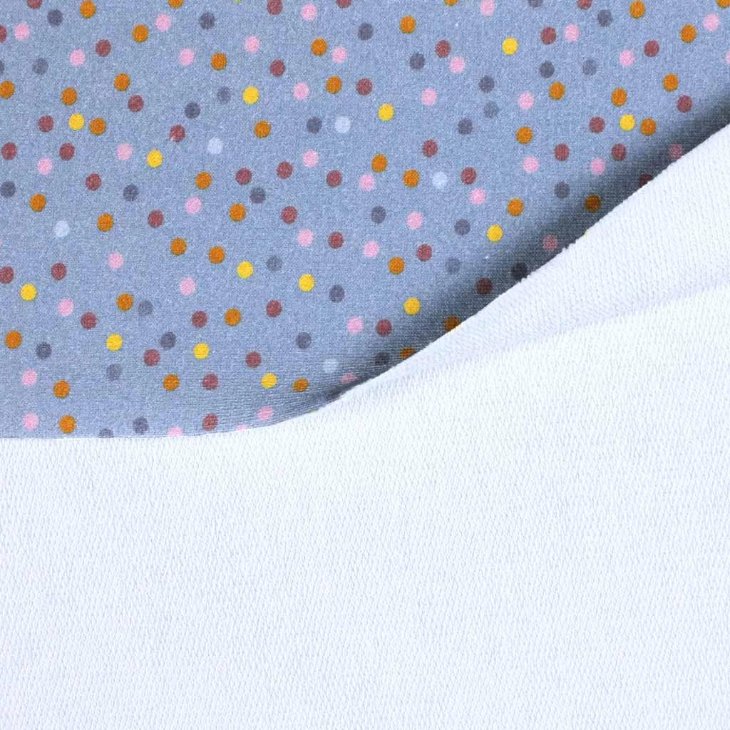 French Terry Punkte Blau – 0,5m 2 French Terry Punkte Blau – 0,5m – Bild 2