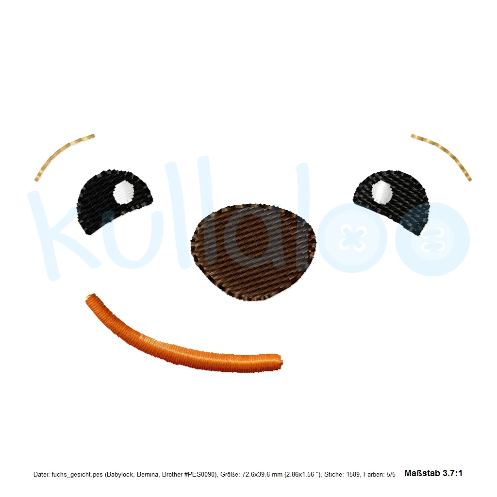 Fuchs Nähanleitung Inkl. Stickdatei Für Das Gesicht 2 Fuchs Nähanleitung Inkl. Stickdatei Für Das Gesicht – Bild 2