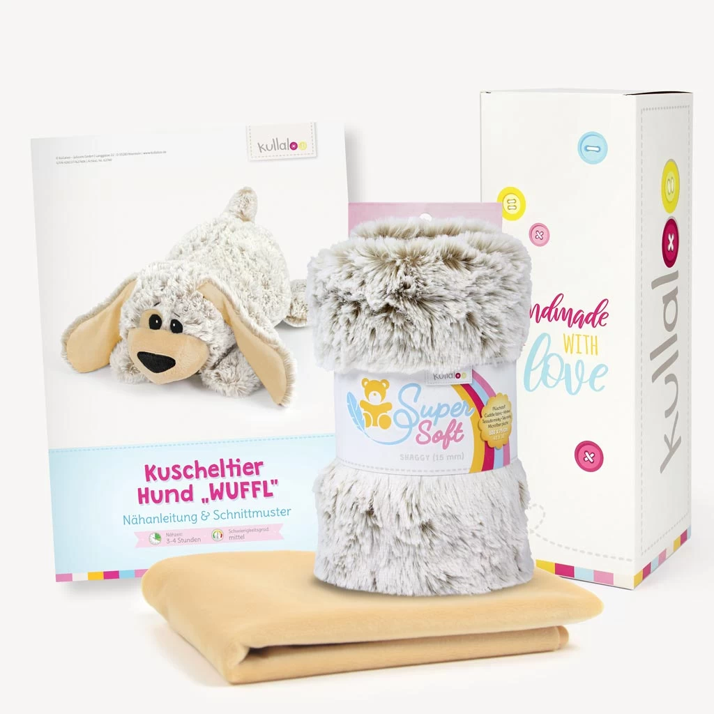Hund Geschenkset: Papierschnittmuster + Zwei Plüschs In Geschenkbox 1 Hund Geschenkset: Papierschnittmuster + Zwei Plüschs In Geschenkbox