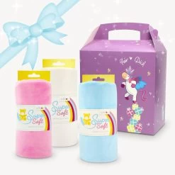 Geschenk Für Nähfans: Set Mit 3 Plüsch-Banderolen Und Einhorn-Geschenkbox
