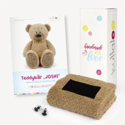 Teddy Geschenkset Braun: Papierschnittmuster, Plüsch Und 1 Paar Sicherheitsaugen