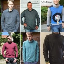 Rollkragen Pullover Nähen Für Herren Mit Schnittmuster „RENATE“ -Kullaloo herren langarmshirt naehen probenaehergebnisse 1