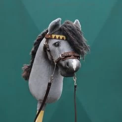 Hobby Horse Trense Selber Machen: Bastel-Set Mit Leder In Braun (ohne Anleitung) -Kullaloo hobby horse hackamore selber machen braun