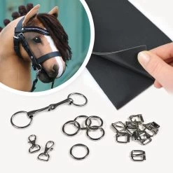 Hobby Horse Trense Basteln: Materialset Mit Leder In Schwarz (ohne Anleitung)