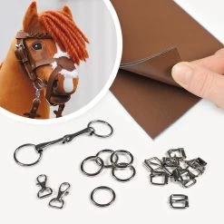 Hobby Horse Trense Selber Machen: Bastel-Set Mit Leder In Braun (ohne Anleitung)