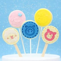 Tierisch Süßer Keksstempel Mit Holzgriff, 3 Unterschiedlichen Aufsätzen Und Edelstahl-Ausstechring -Kullaloo keksstempel set kuh schwein schaf 4