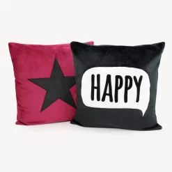 Plüschstoff Bordeaux / Weinrot – 1,5 Mm SuperSoft SHORTY 9 Plüschstoff Bordeaux / Weinrot – 1,5 Mm SuperSoft SHORTY -Kullaloo kissen selber naehen happy schriftzug 2